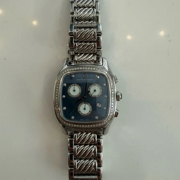 David Yurman 35mm Diamond Thoroughbred Chronograph T307-CST Quartz Watch